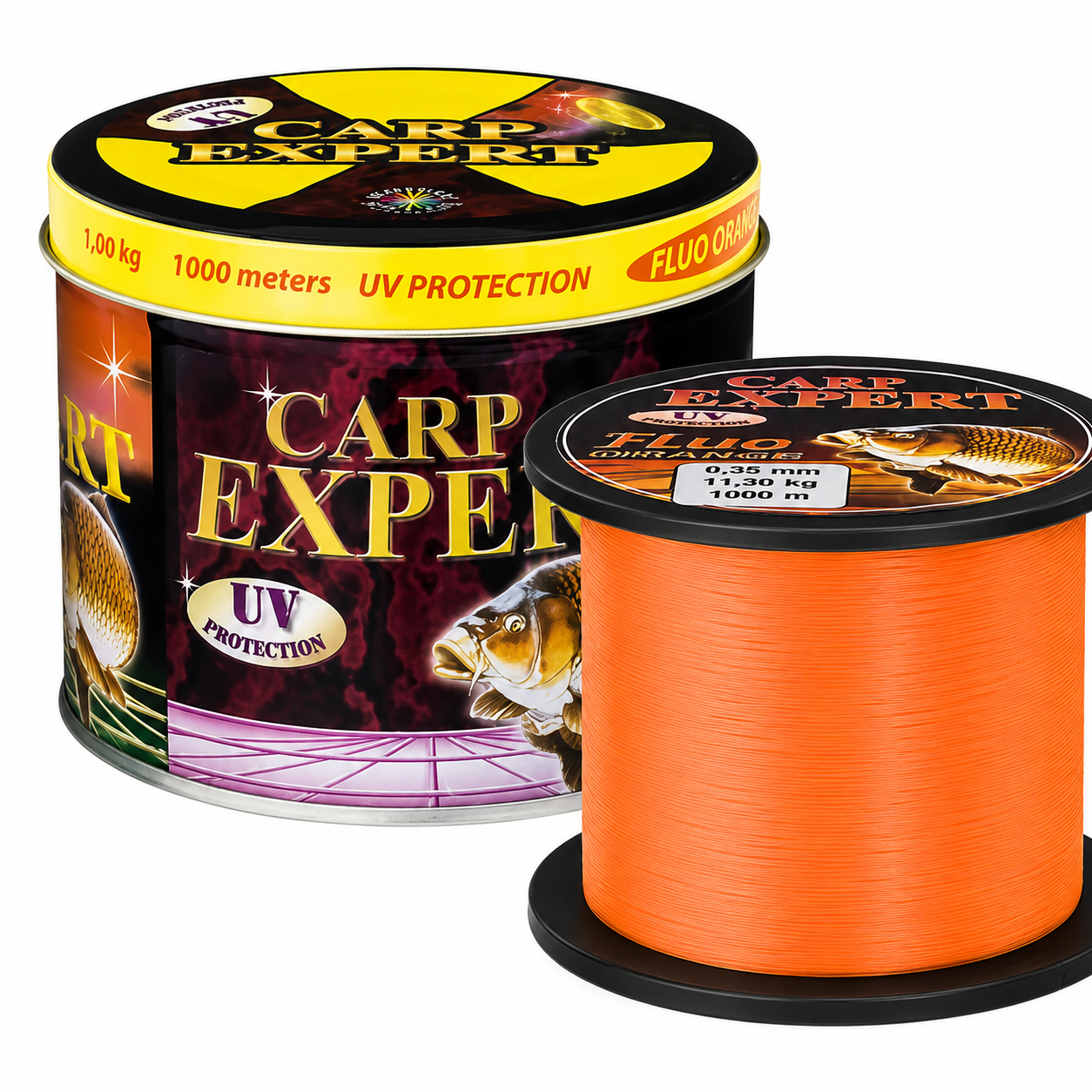 FIR CARP EXPERT UV FLUO-ORANGE 0.35MM 1000M CUTIE