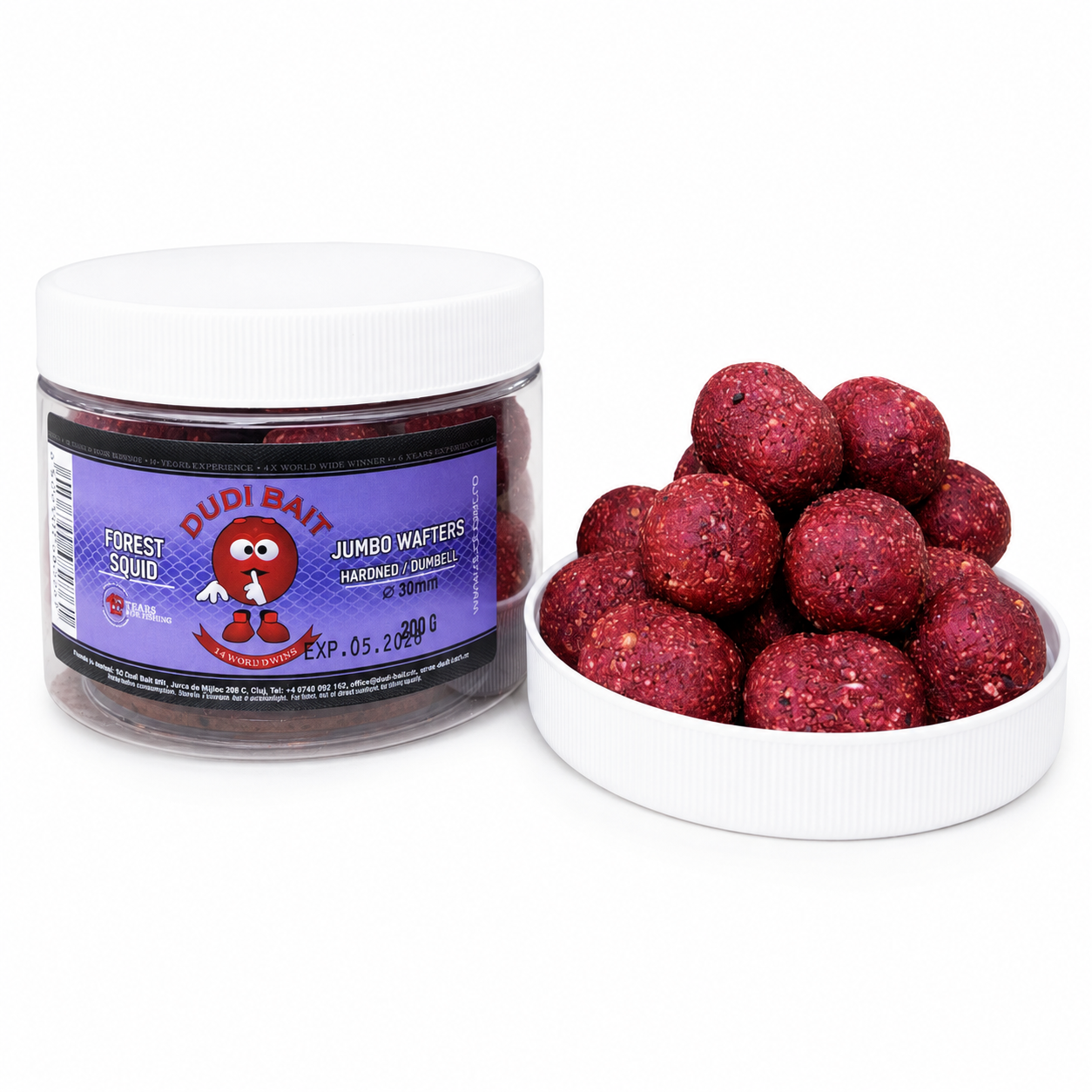 Hook Boilies "Forest Squid" (Jumbo Wafters) 24 mm dumbell 200 g