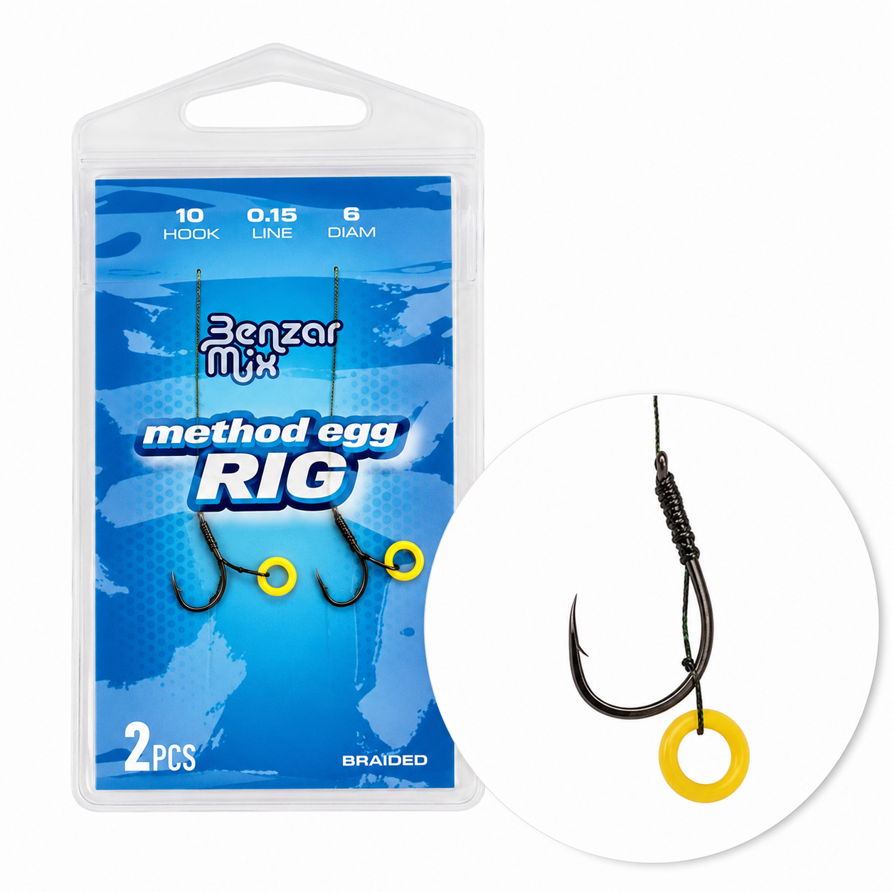 BENZAR MONTURA BRAIDED METHOD EGG RIG 10