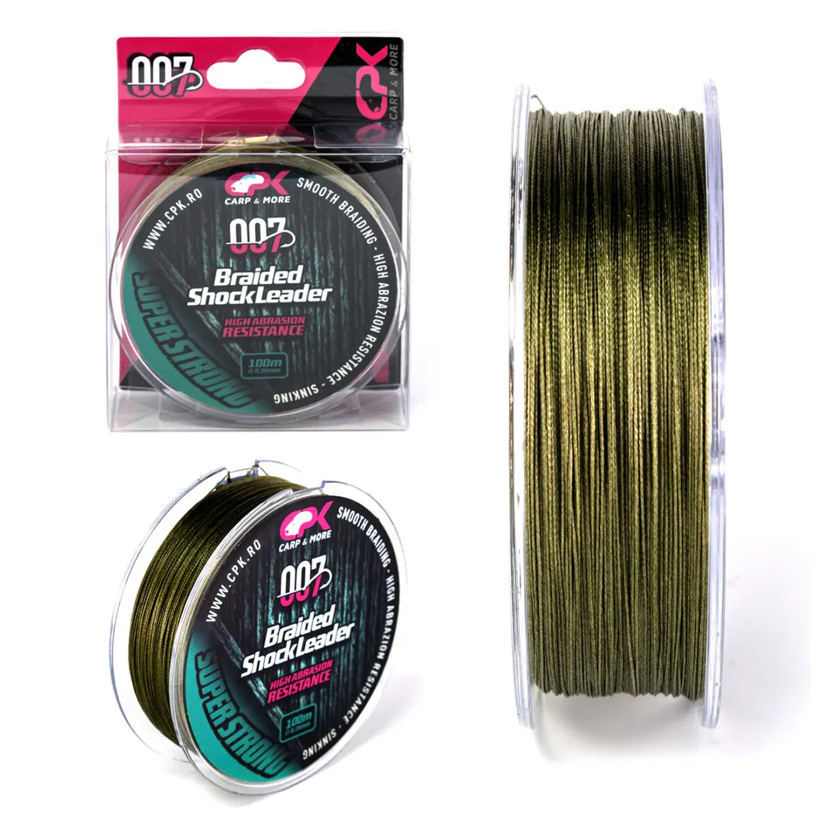 CPK 007 BRAIDED SHOCK LEADER 0.28MM 100M