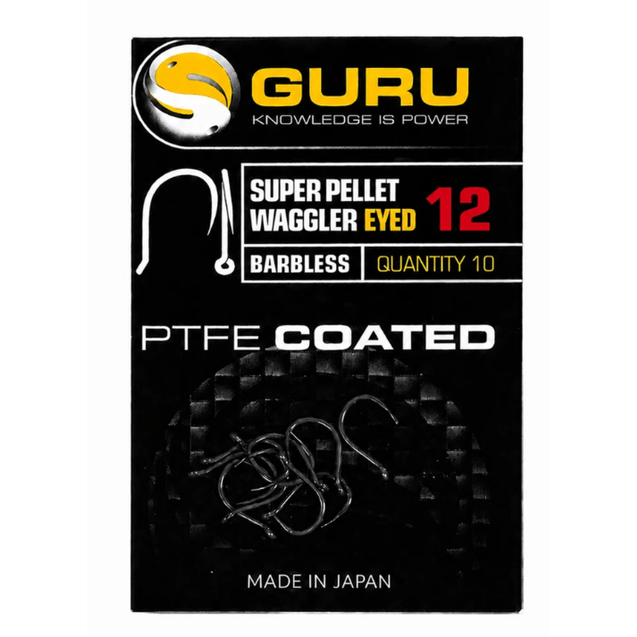 SUPER PELLET WAGGLER HOOK SIZE 12 (BARBLESS/EYED)