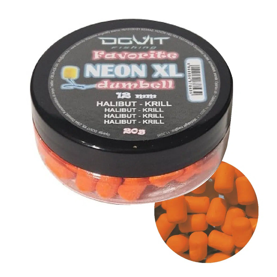 FAVORITE DUMBELL WAFTERS NEON 12MM – HALIBUT CU KRILL