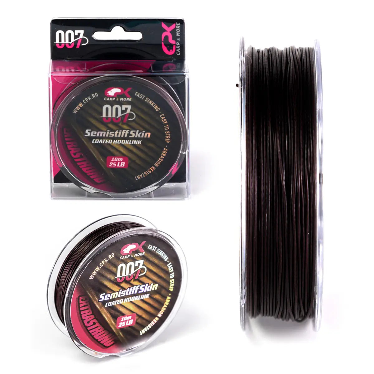 007 CPK SEMISTIFF SKIN HOOKLINK 15LB BROWN
