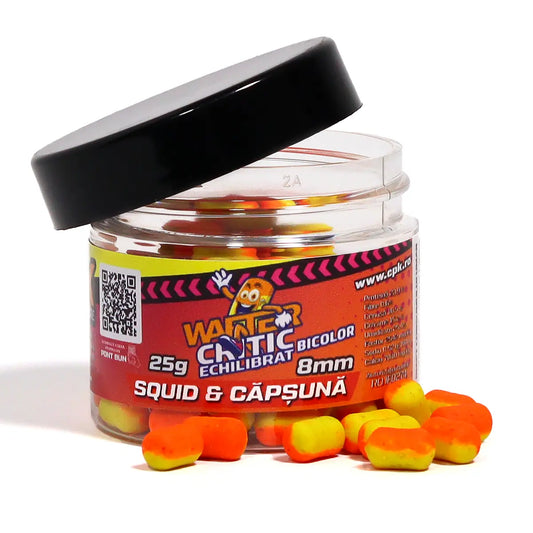 CRITIC ECHILIBRAT BICOLOR SQUID & CAPSUNA 8MM 25G (GALBEN-PORTOCALIU)