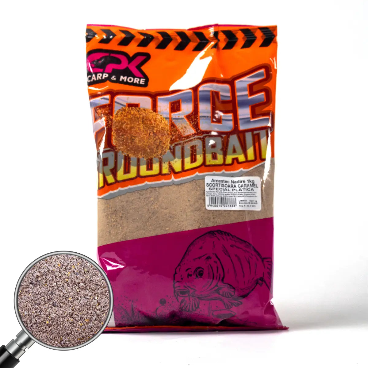 FORCE GROUNDBAIT SCORTISOARA CARAMEL SPECIAL PLATICA 1KG