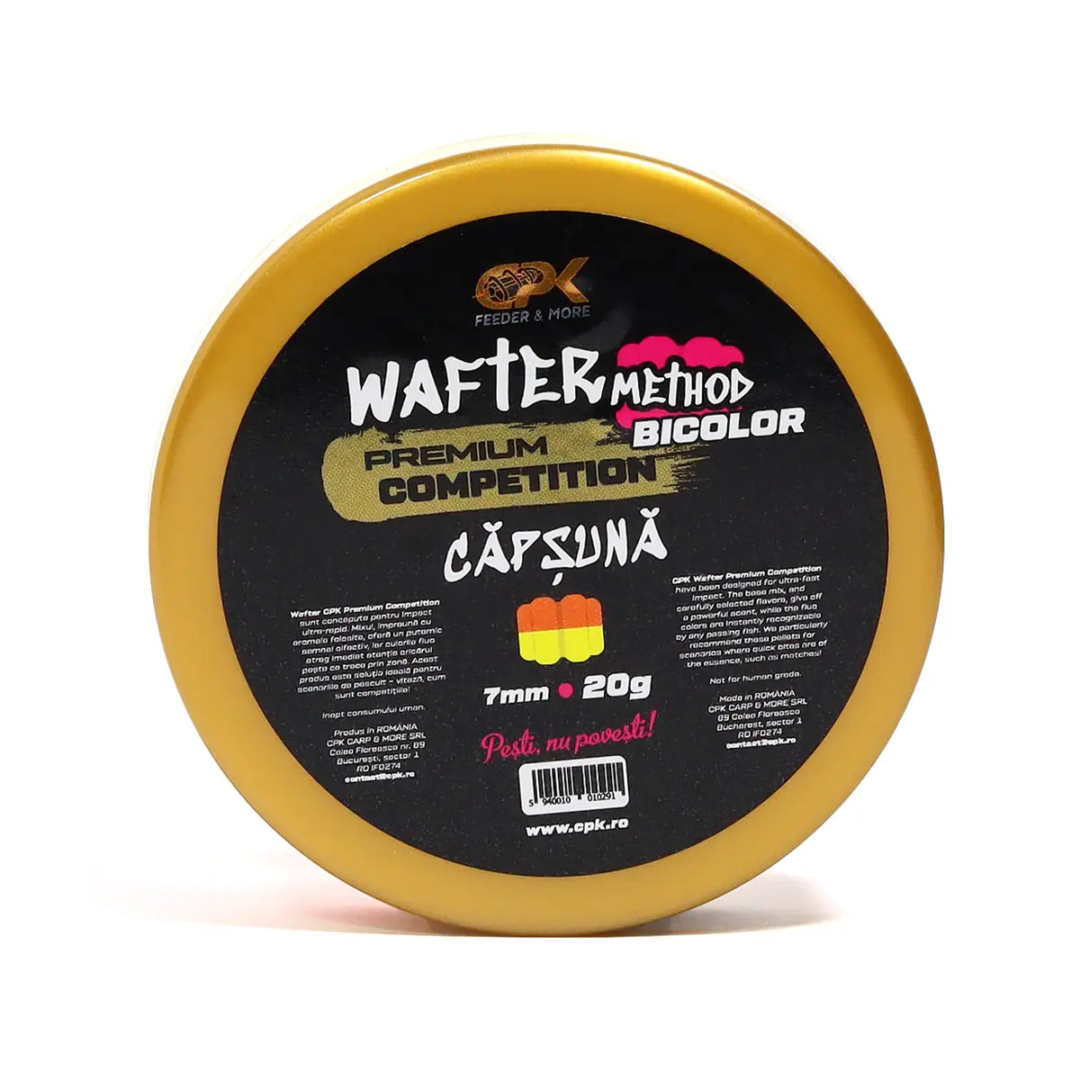 WAFTER COMPETITION METHOD BICOLOR CAPSUNA 7MM 20G (GALBEN & PORTOCALIU)