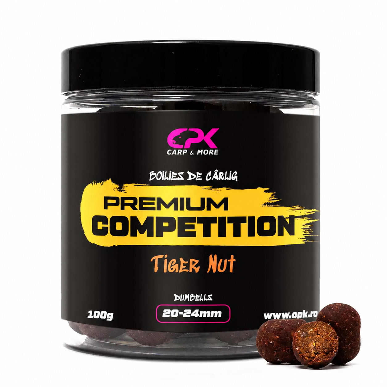 BOILIES CARLIG OS COMPETITION TIGER NUTS 20 & 24MM 140G DUMBELL