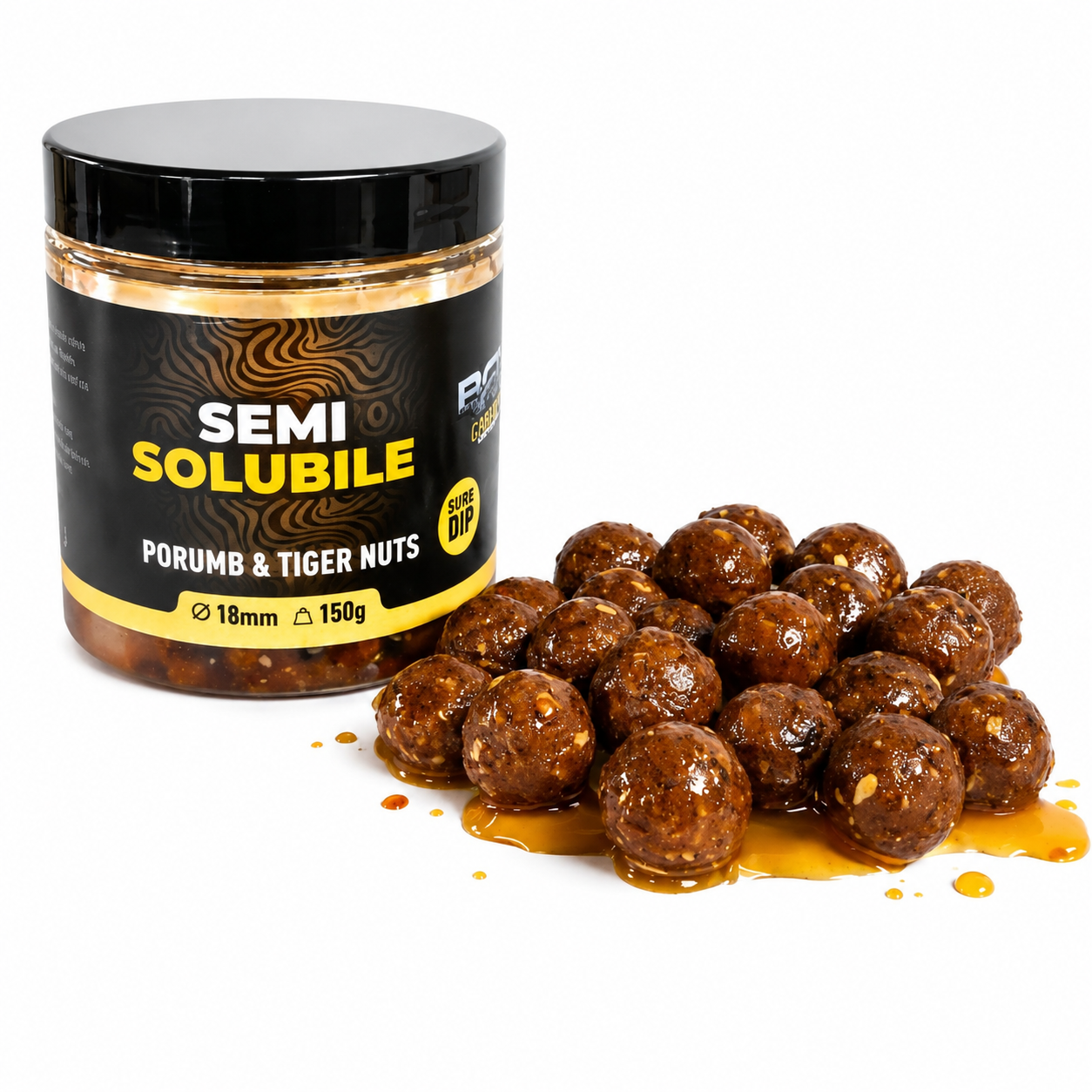 Bucovina Semi-soluble Hook Boilies Corn & Tiger Nuts 18mm 150g