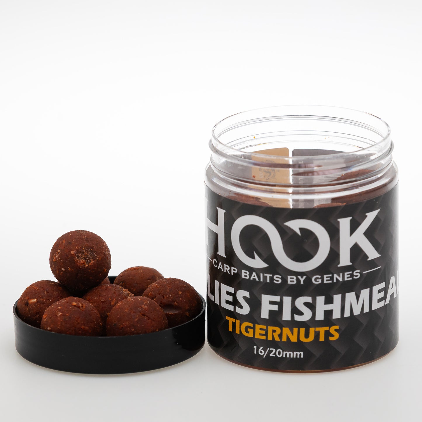 BOILIES DE CARLIG HARD FISHMEAL 16/20 MM 250 ML TIGERNUTS