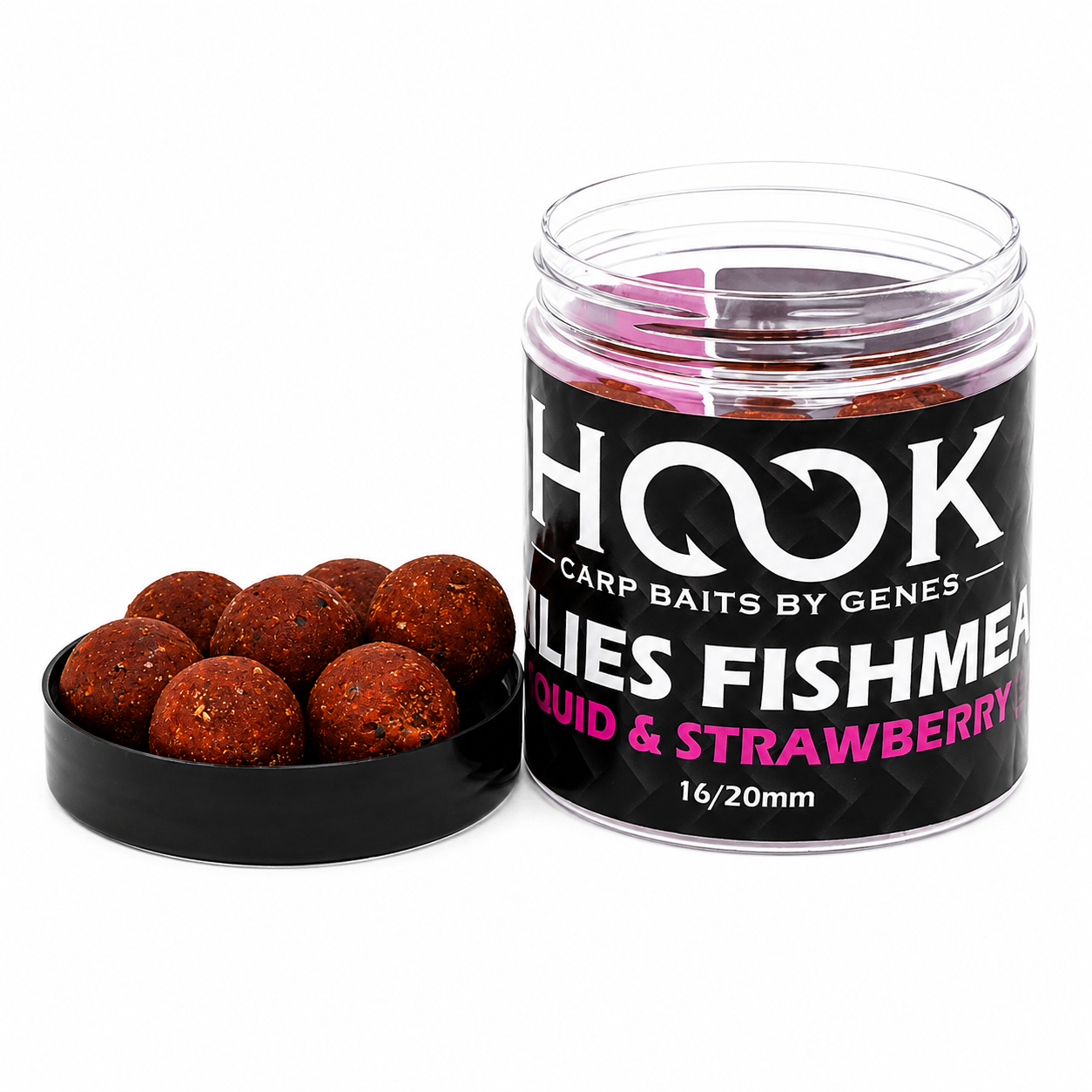 BOILIES DE CARLIG HARD FISHMEAL 16/20 MM 250 ML SQUID & STRAWBERRY