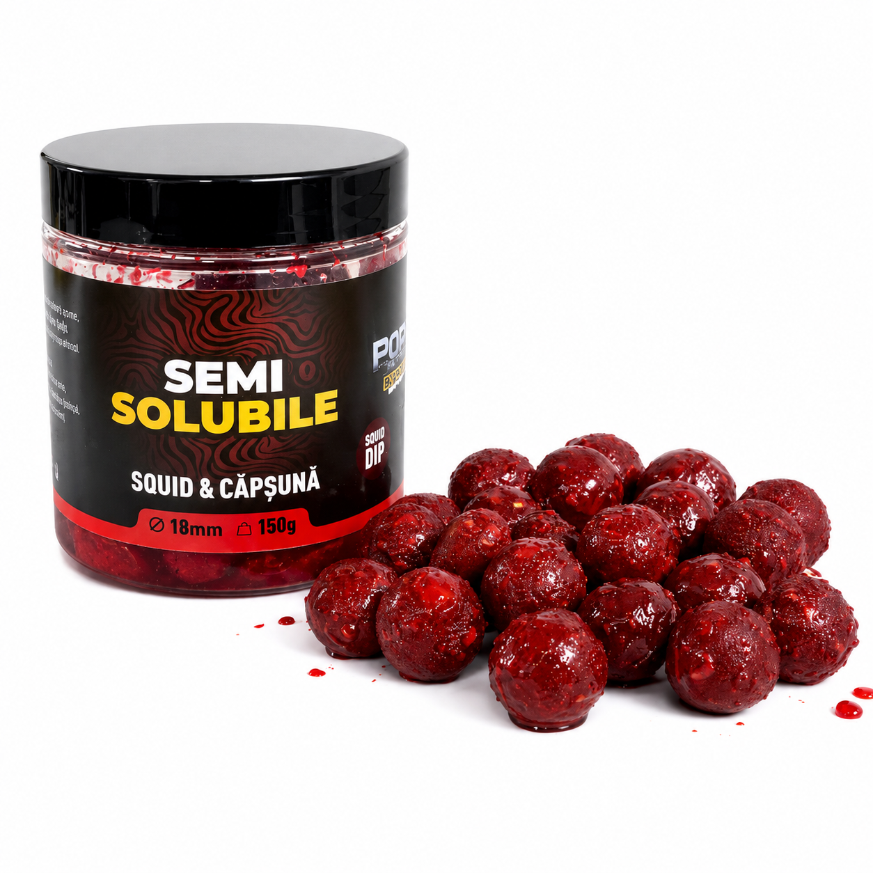SEMISOLUBILE - BOILIES DE CARLIG - SQUID & CAPSUNA 18MM 150G