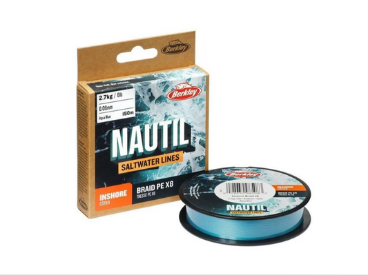 BERKLEY NAUTIL BRAIDX8 150M .30 AQUABLUE