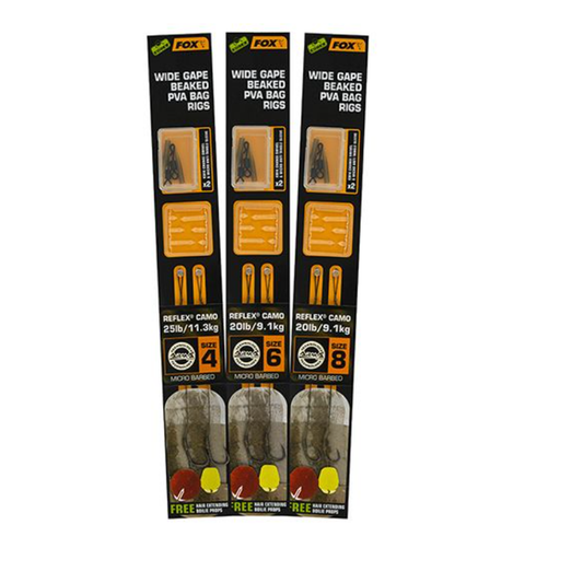 MONTURA FOX EDGES WIDE GAPE BEAKED PVA BAG RIGS 4/25LB
