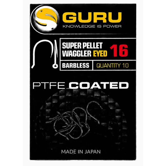 SUPER PELLET WAGGLER HOOK SIZE 16 (BARBLESS/EYED)