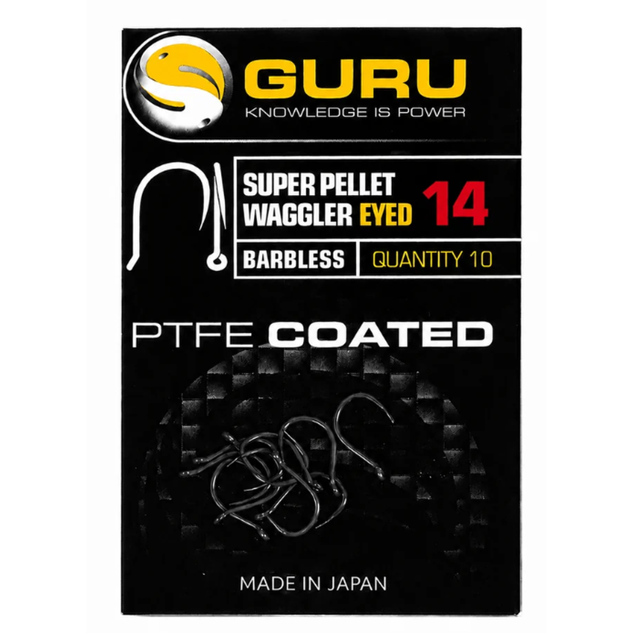 SUPER PELLET WAGGLER HOOK SIZE 14 (BARBLESS/EYED)