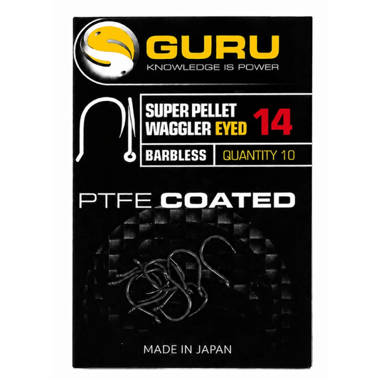 SUPER PELLET WAGGLER HOOK SIZE 14 (BARBLESS/EYED)