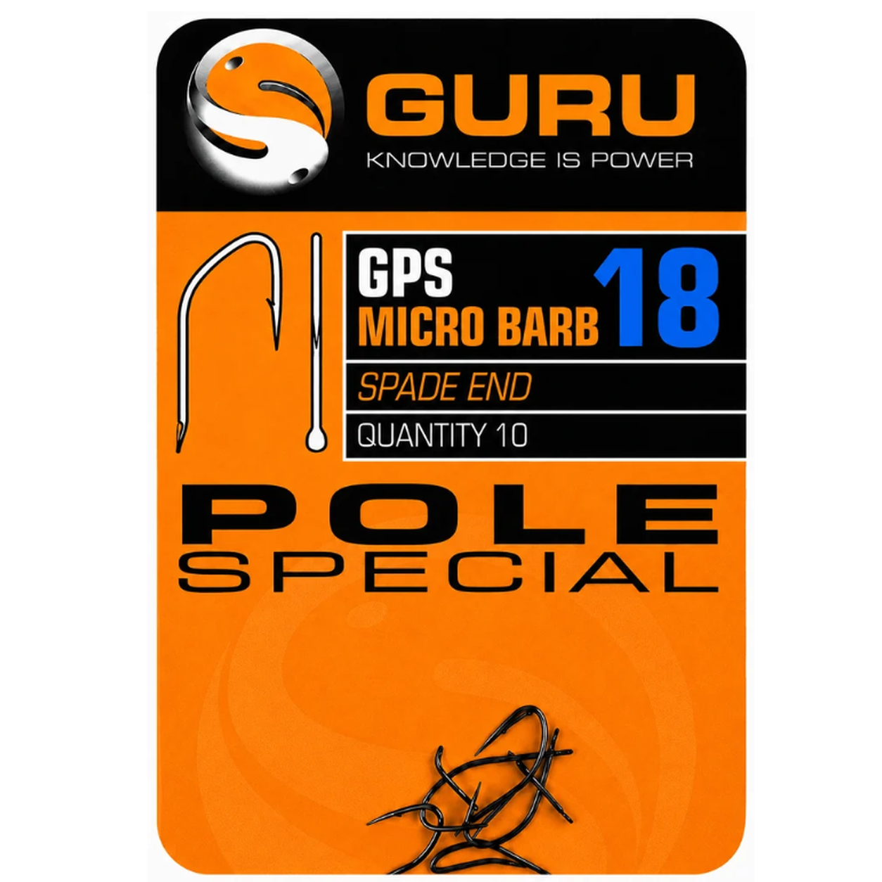 POLE SPECIAL HOOK SIZE 18 (BARBED/SPADE END)