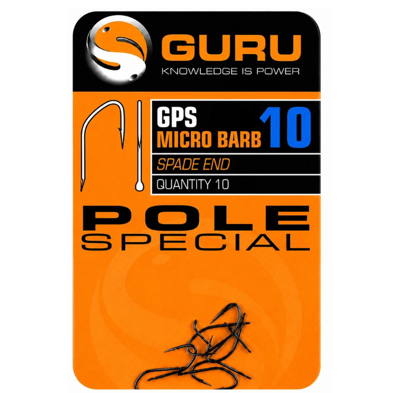 POLE SPECIAL HOOK SIZE 10 (BARBED/SPADE END)