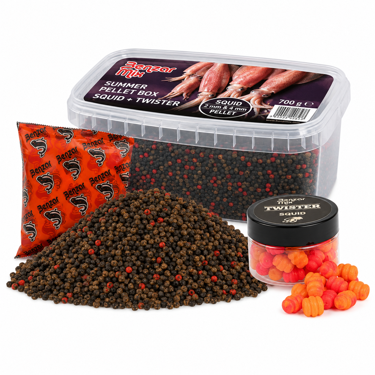BENZAR MIX SUMMER PELLET BOX SQUID + TWISTER