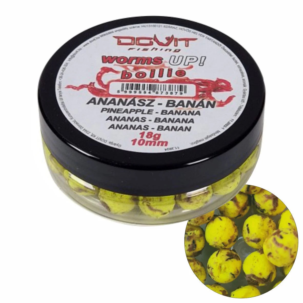 WORMS UP! BOILIES 10MM – ANANAS CU BANANA