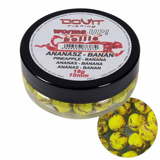 WORMS UP! BOILIES 10MM – ANANAS CU BANANA