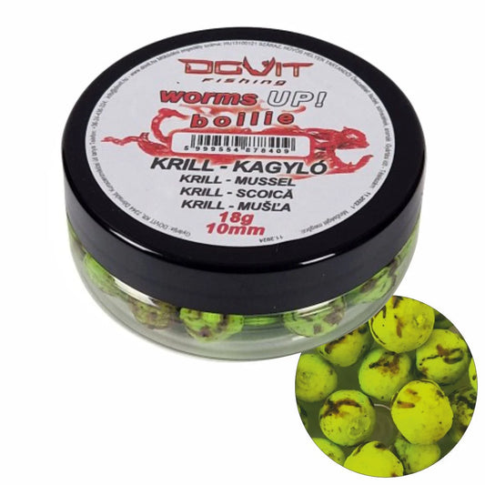 WORMS UP! BOILIES 10MM – KRILL CU SCOICA