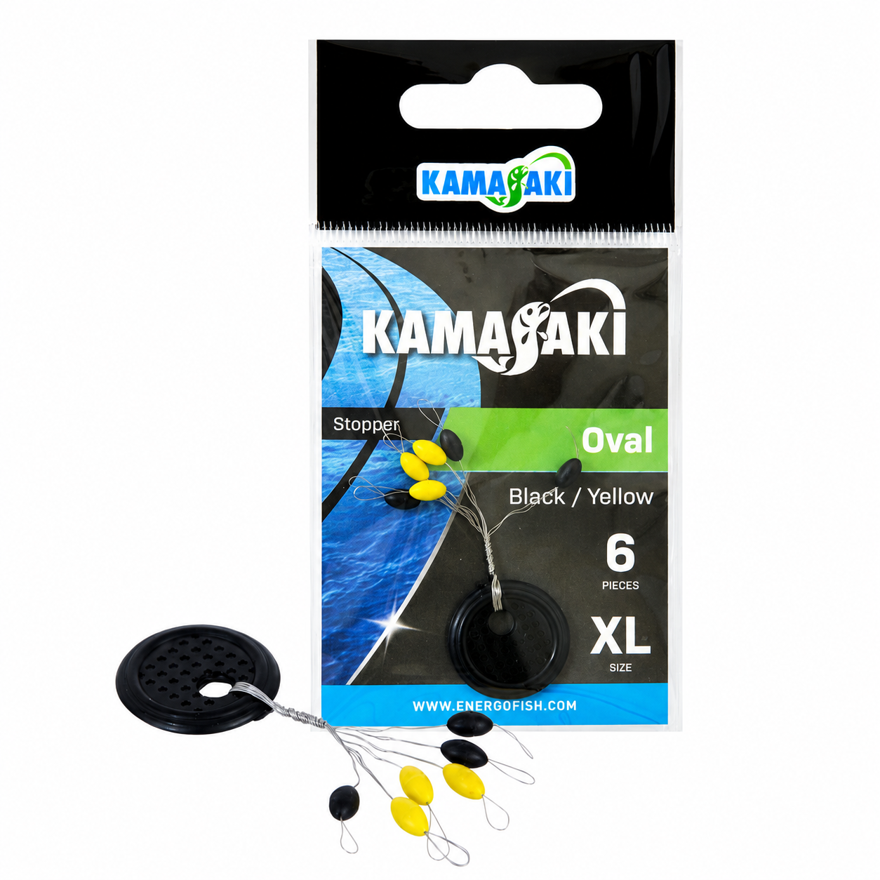 OPRITOR OVAL KAMASAKI NEGRU/GALBEN XL