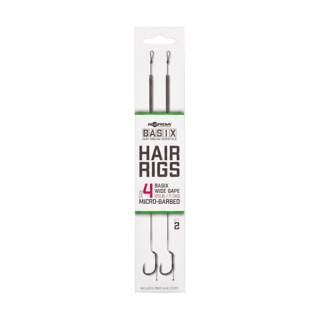 BASIX HAIR RIGS WIDE GAPE 4 25LB
