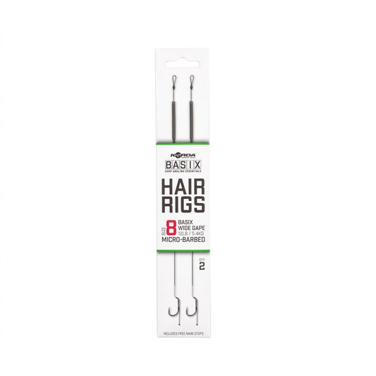 BASIX HAIR RIGS WIDE GAPE 8 18LB