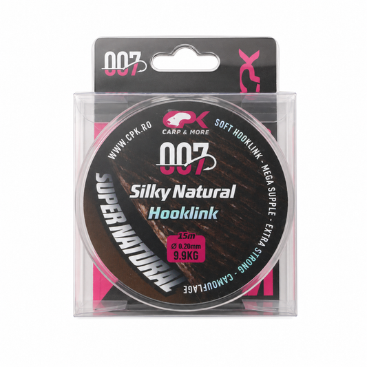 007 CPK SILKY NATURAL HOOKLINK 0.20MM 22LB / 15M BROWN