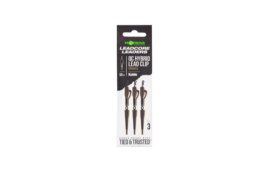 KABLE LEADCORE LEADER HYBRID LEAD CLIP QC SWIVEL GRAVE L 50C
