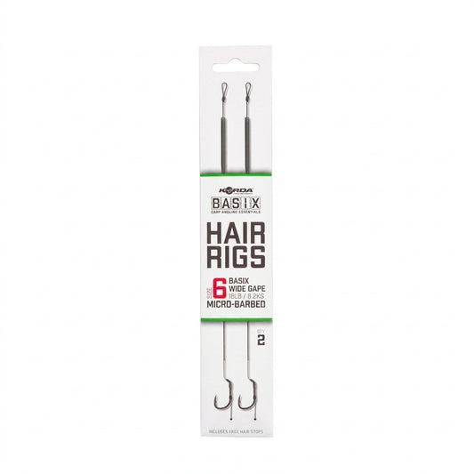 BASIX HAIR RIGS WIDE GAPE 6 18LB