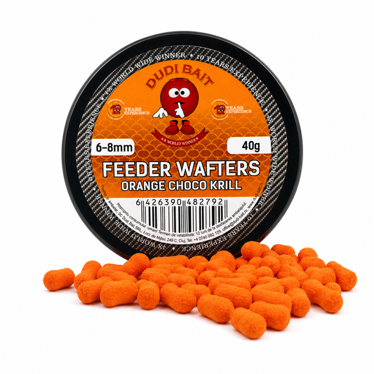 FEEDER WAFTERS ORANGE CHOCO KRILL 6+8 MM (DUMBELL) 40 G