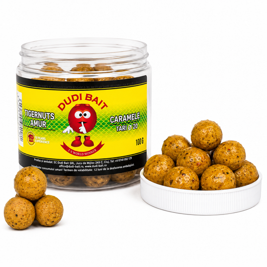 BOILIES CARLIG "TIGERNUTS- AMUR" CARAMELE TARI 16 MM