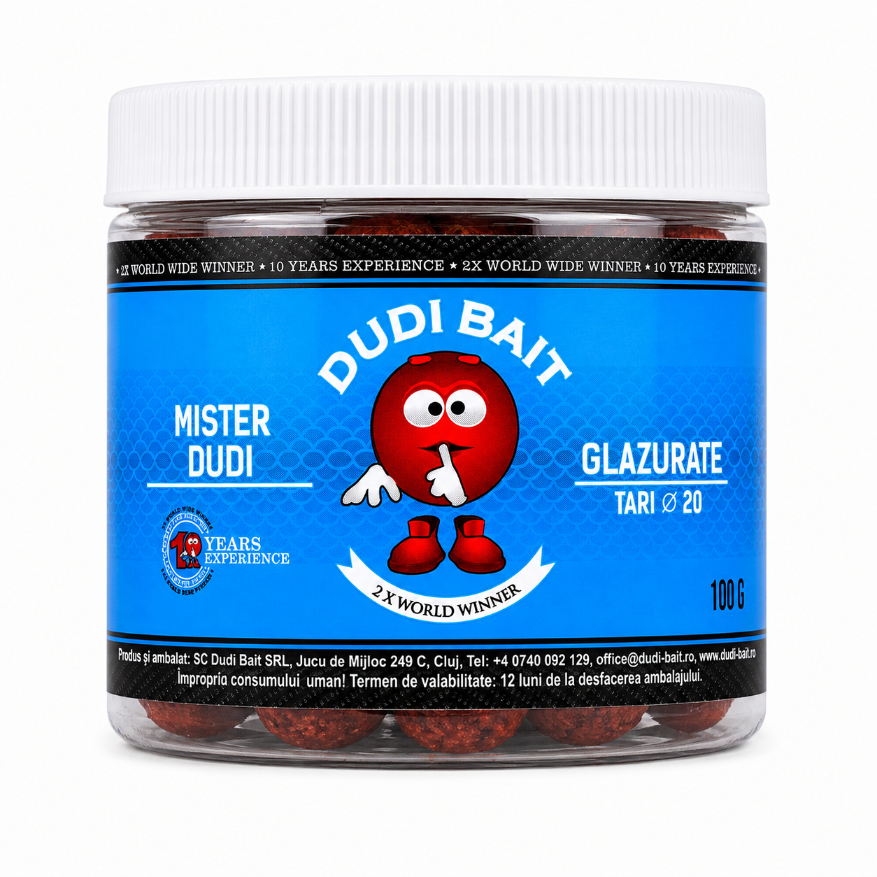 Hard Glazed Hook Boilies "Mister Dudi" 20 mm 100 g