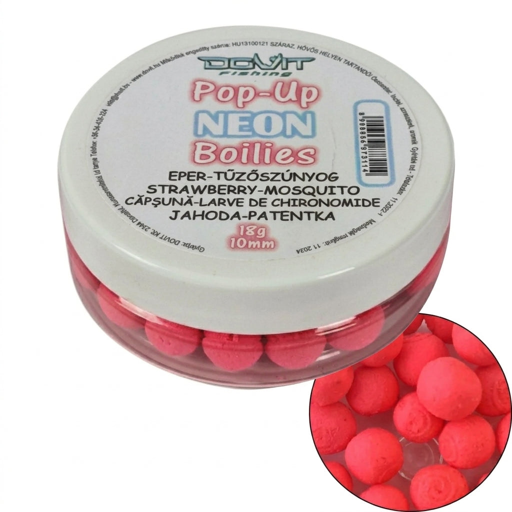 POP-UP NEON 10MM –  CAPSUNA CU LARVA DE CHIRONOMIDE
