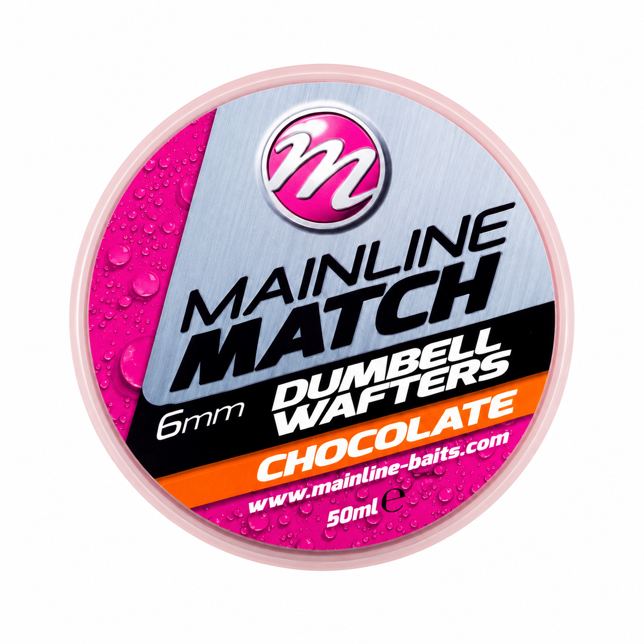 MATCH DUMBELL WAFTERS 6MM - ORANGE - CHOCOLATE
