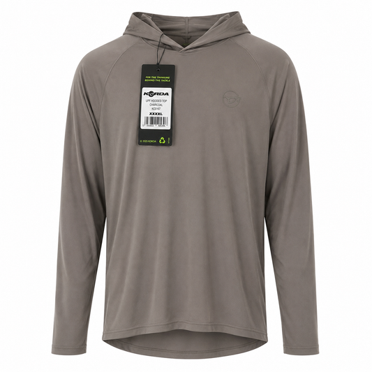 UPF HOODED TOP | CHARCOAL XXXXL