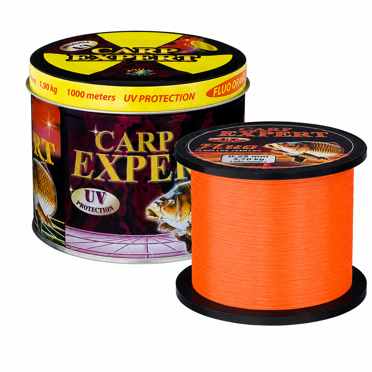 FIR CARP EXPERT UV FLUO-ORANGE 0.25MM 1000M CUTIE