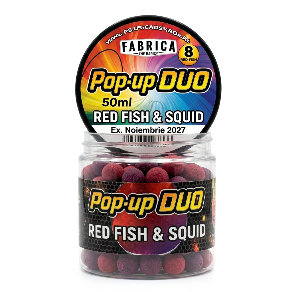 POP-UP DUO 8MM RED FISH & SQUID