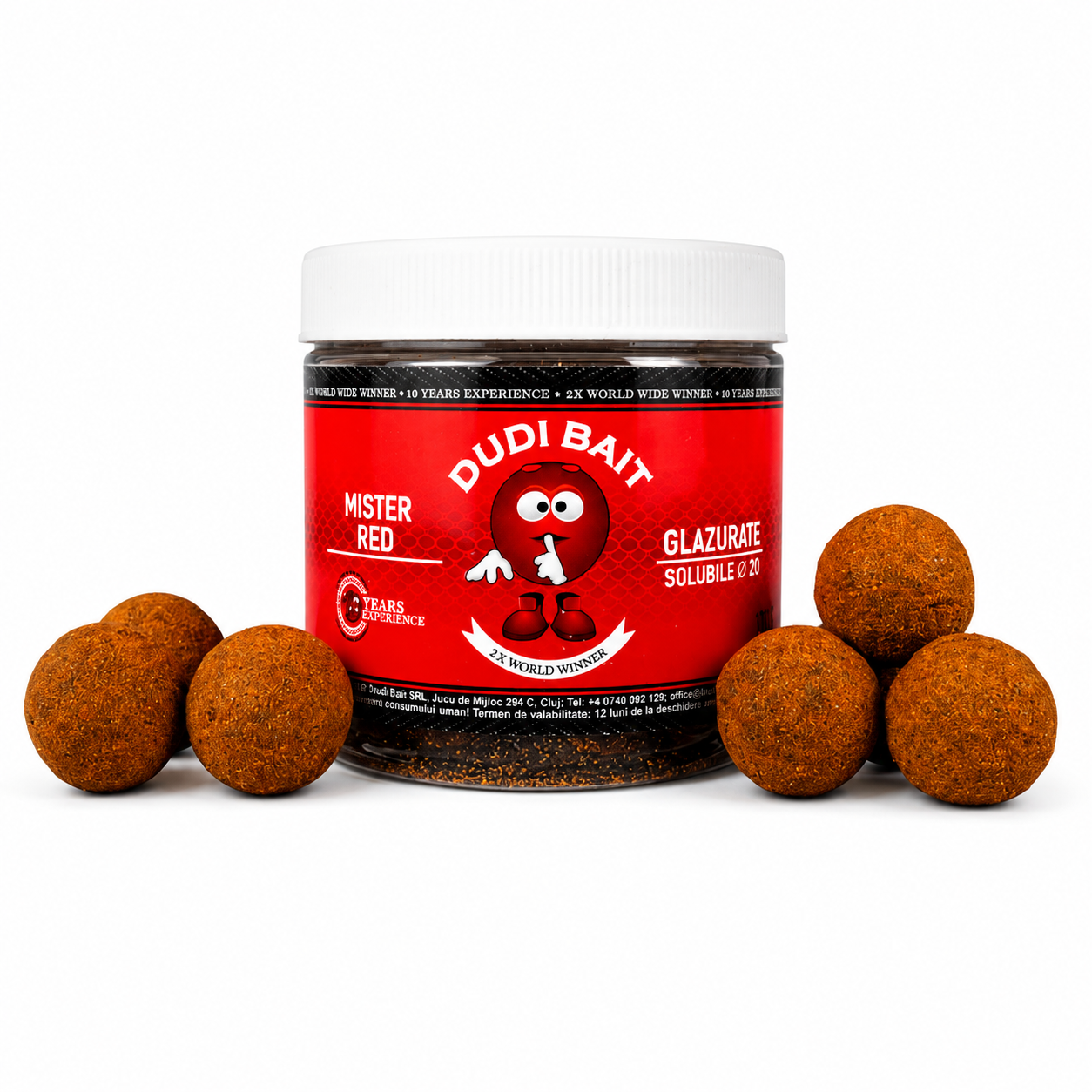 BOILIES CARLIG "MISTER RED SUPER HOT" GLAZURATE TARI 16 MM
